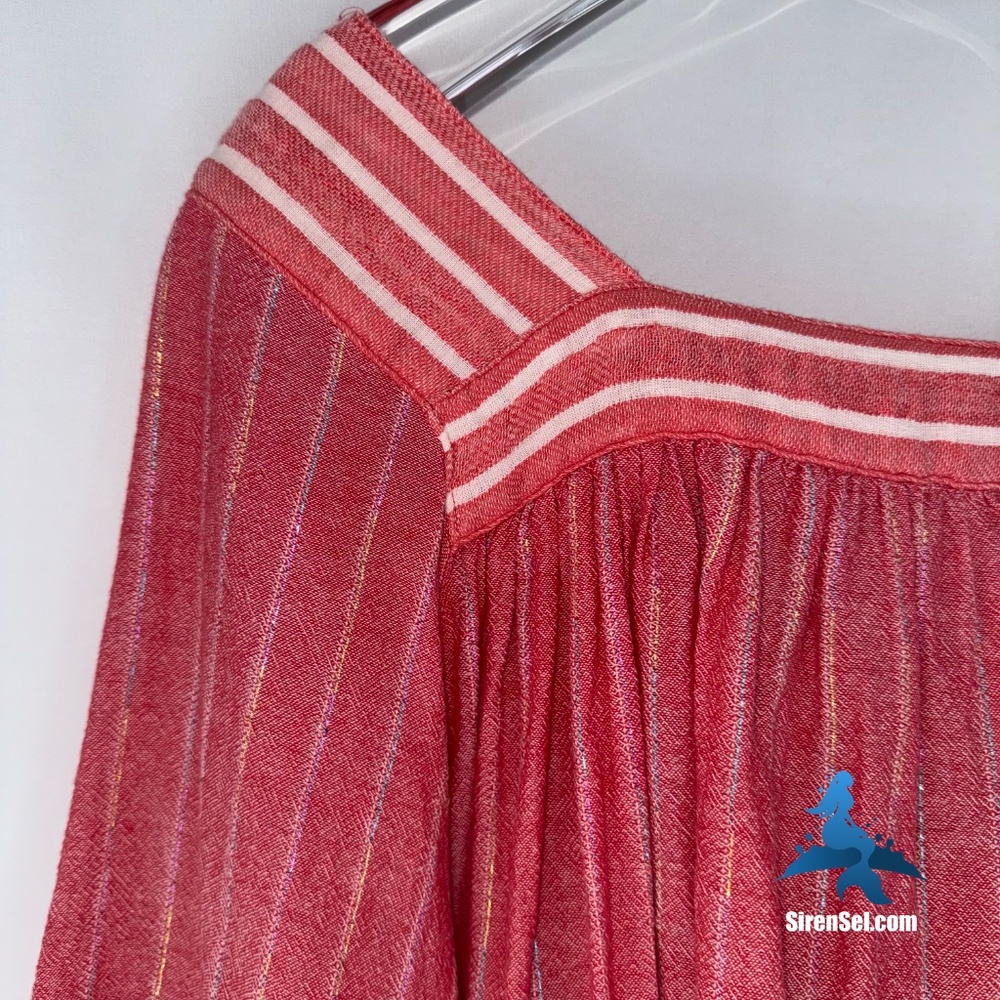 1134 NWOT Free People See Saw Top - Size XS (oversize) - Red - Picture 12 of 16